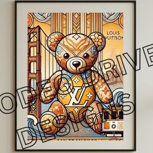 Louis Vuitton City Bear Series - San Francisco Print (18x24) Rodeo Drive Design